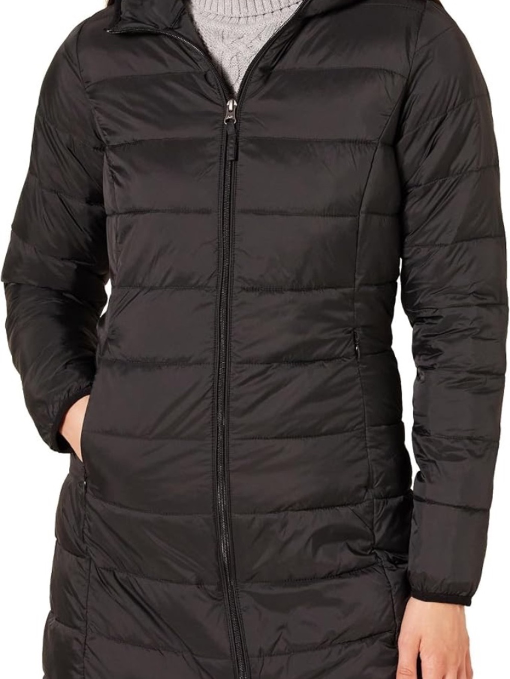 Amazon Essentials Women's Lightweight Water-Resistant Hooded Puffer Coat